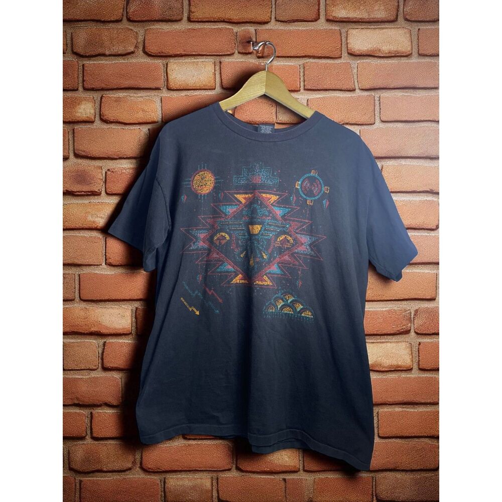 Vintage TOGA Tribal Southwestern Graphic T-Shirt – Made in USA – Size L